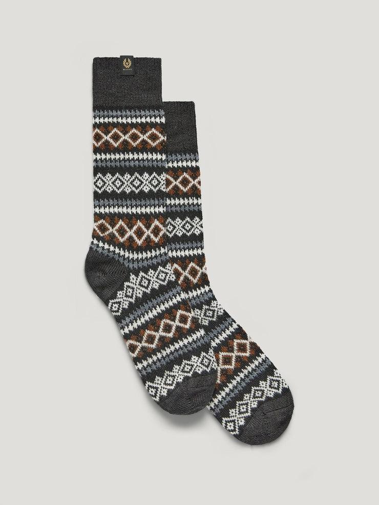 belstaff calcetines thistle en punto fair isle