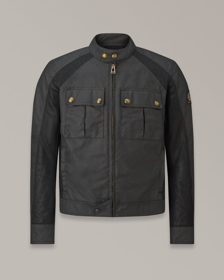belstaff chaqueta de algodón encerado temple