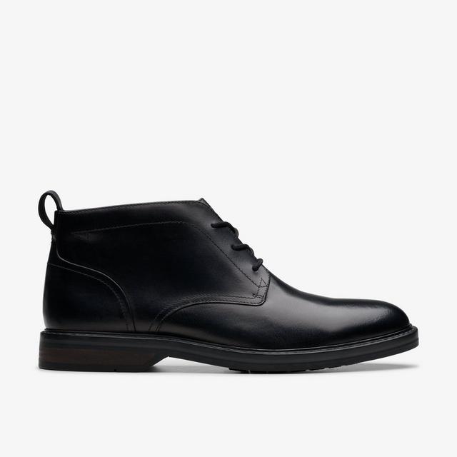Clarks Aldwin Chukka en cuero negro Botas