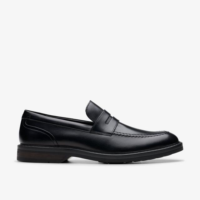 Clarks Aldwin Step En Cuero Negro Zapatos