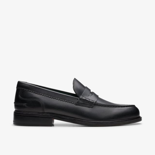 Clarks Craft James Lo en cuero negro Zapatos