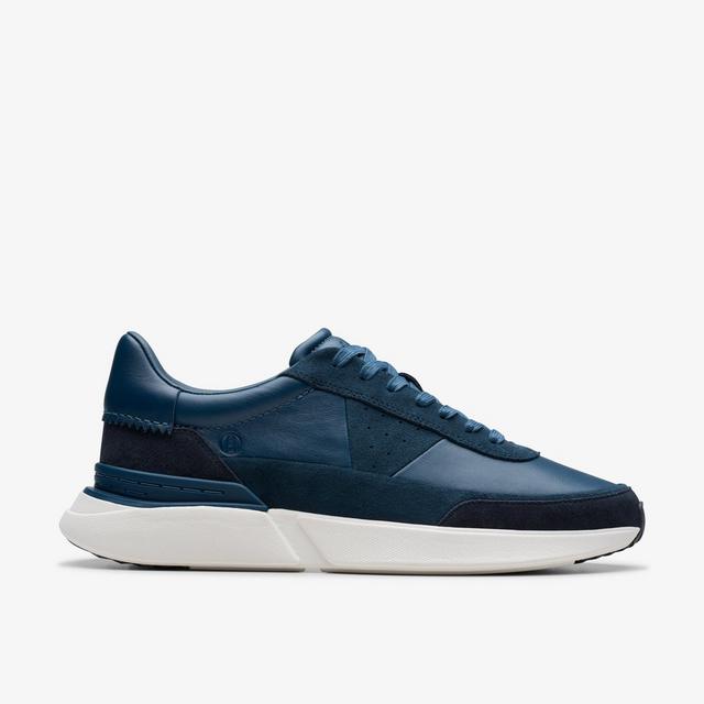 Clarks Craft Pace en cuero azul marino Zapatos
