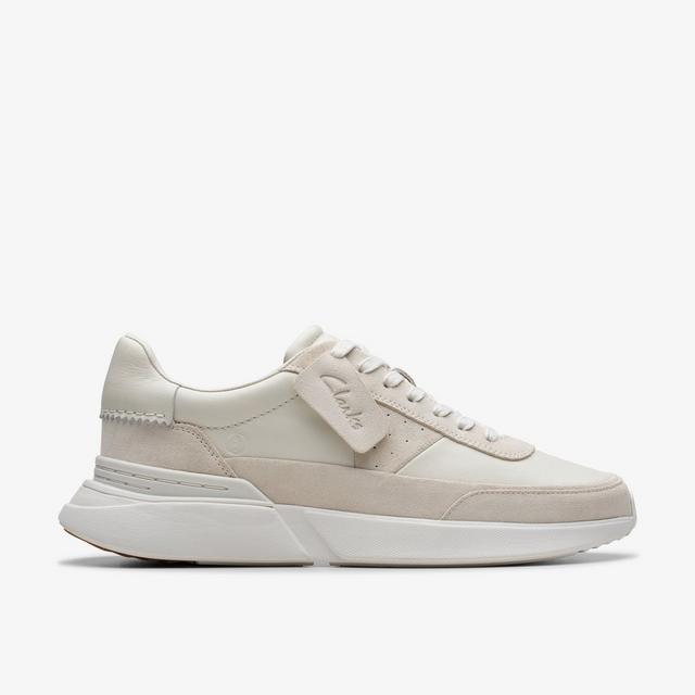 Clarks Craft Pace En Cuero Blanco Zapatos