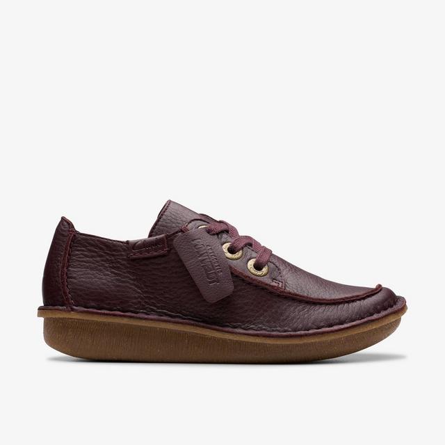 Clarks Funny Dream En Cuero Color Vino Zapatos