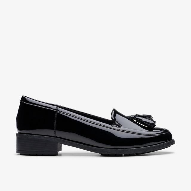 Clarks Havisham Edge en charol negro Zapatos