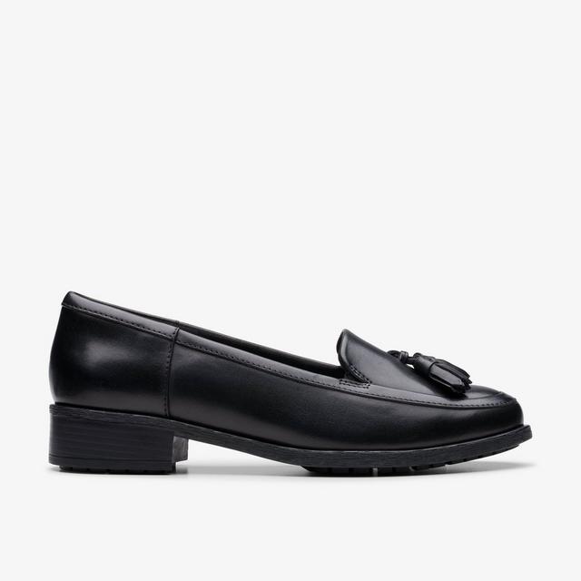 Clarks Havisham Edge en cuero negro Zapatos