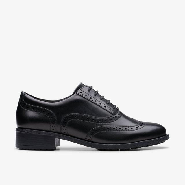 Clarks Havisham Oak en cuero negro Zapatos