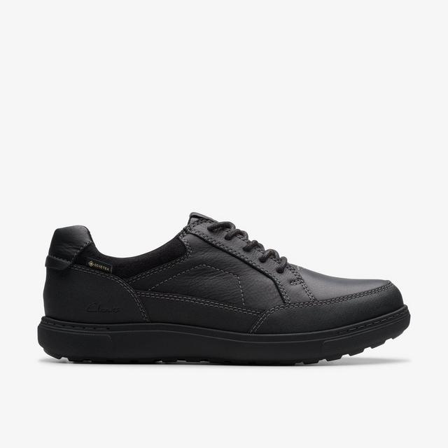 Clarks Mapstone Lo Gore-Tex En Cuero Negro Zapatos