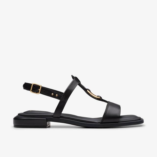 Clarks Mujer Ariany Sling Cuero Negro Ninguno