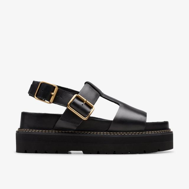 Clarks Mujer Orianna Sky Cuero Negro Ninguno