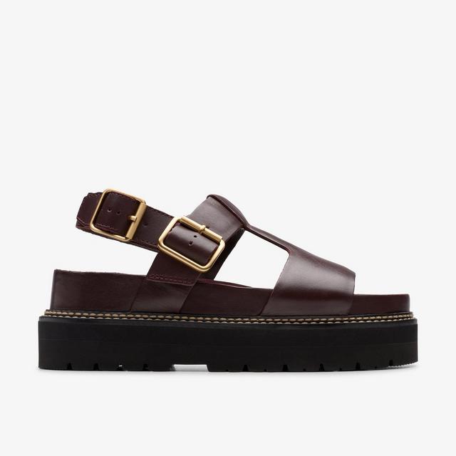 Clarks Mujer Orianna Sky Cuero Vino Ninguno