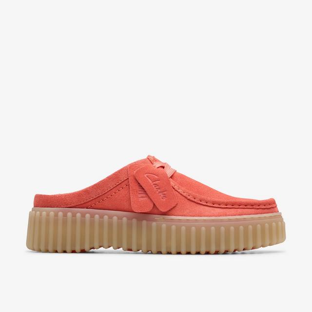 Clarks Mujer Torhill Mule Coral Ante Mulas