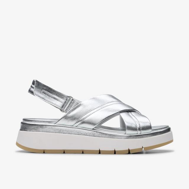 Clarks Mujer Tuscan Cross Plata Cuero Ninguno