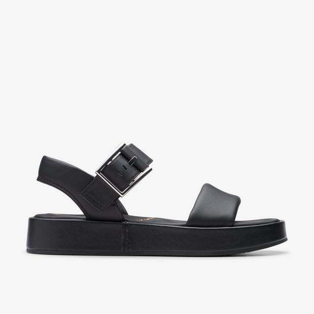 Clarks MUJERES Alda Strap Cuero Negro Alda Strap