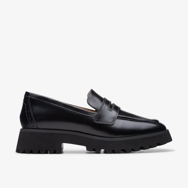 Clarks MUJERES Stayso Edge Cuero Negro Stayso Edge