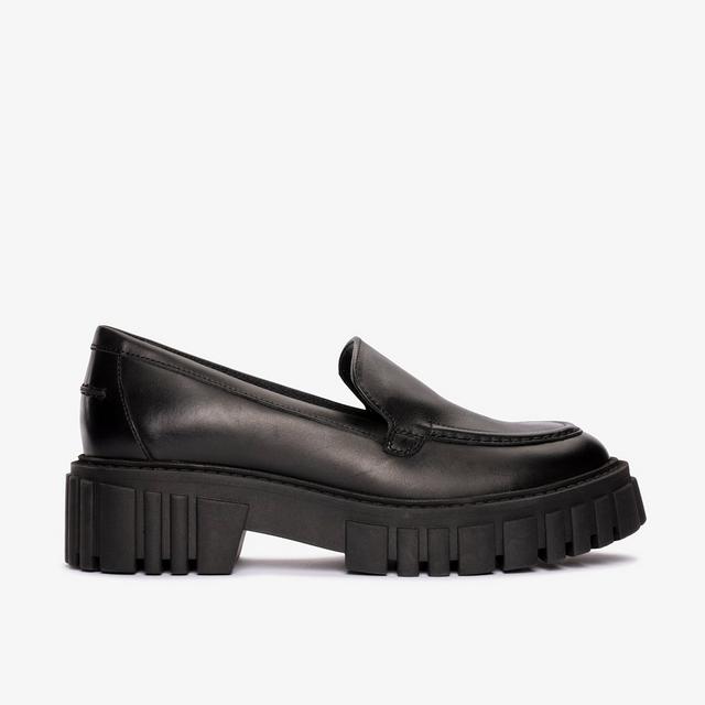 Clarks Page Loafer En Cuero Negro Zapatos