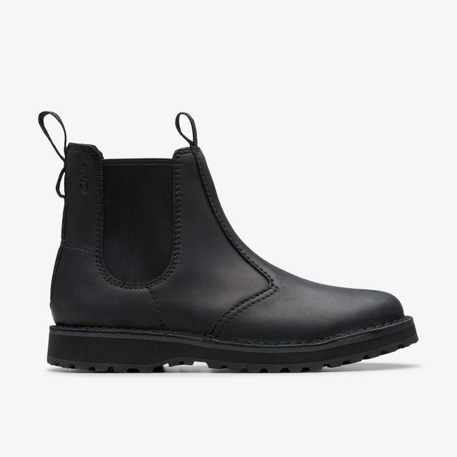 Clarks Solsbury Easy de cuero negro Botas