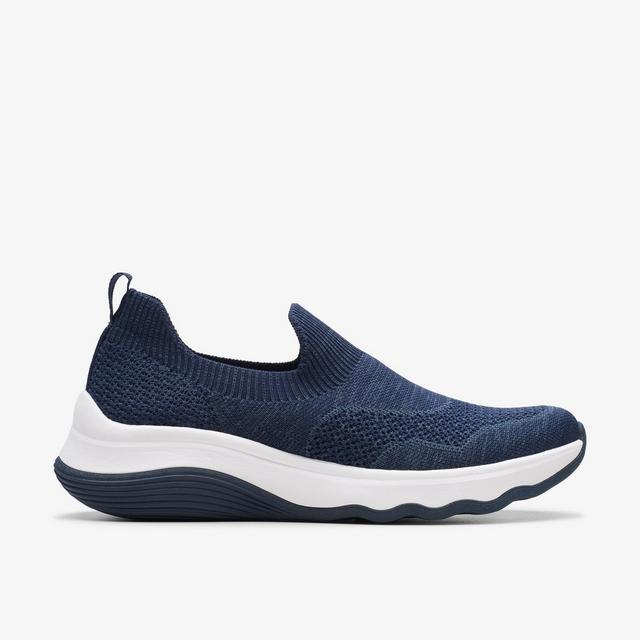 Clarks Zapatillas de punto azul marino para mujer