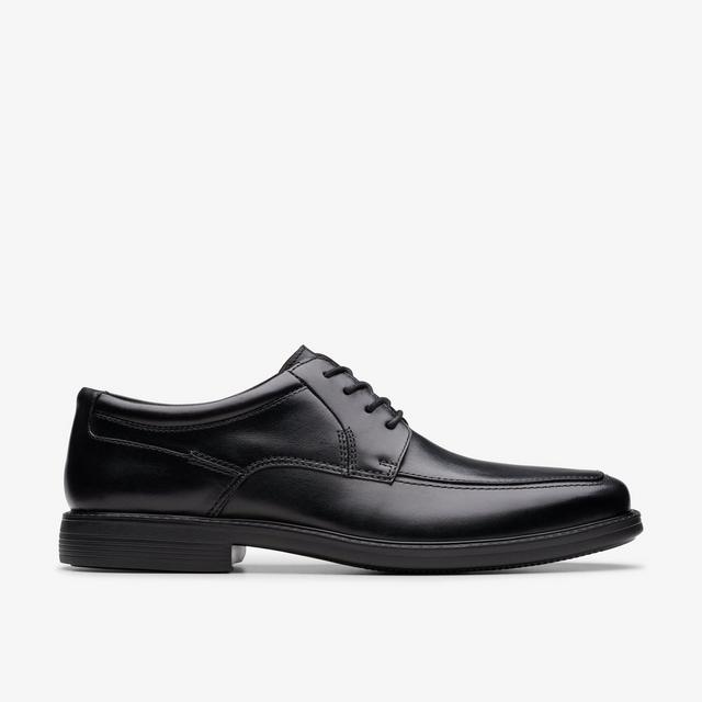 Clarks Zapatos Derby De Cuero Negro Para Hombre