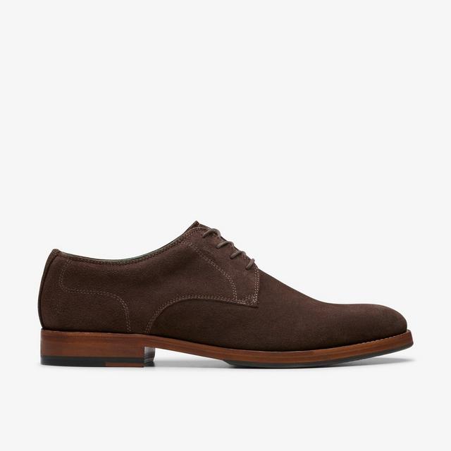 Clarks Craft James Tie En Ante Marrón Oscuro Zapatos