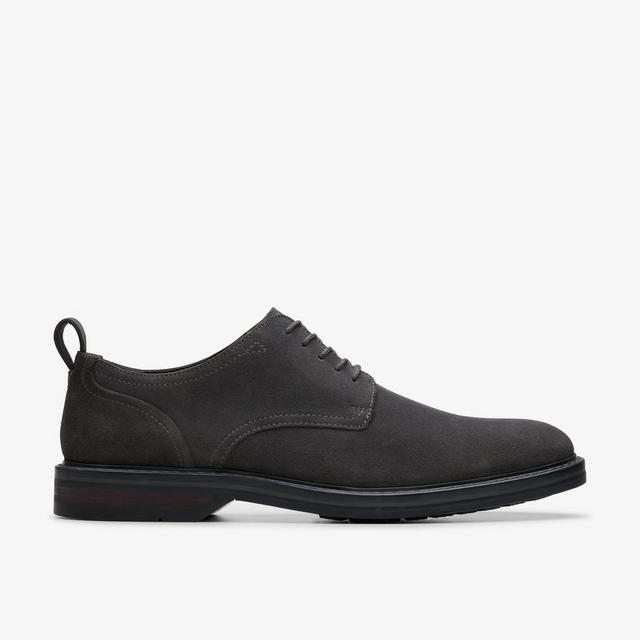 Clarks HOMBRES Aldwin Lace de ante gris oscuro Aldwin Lace