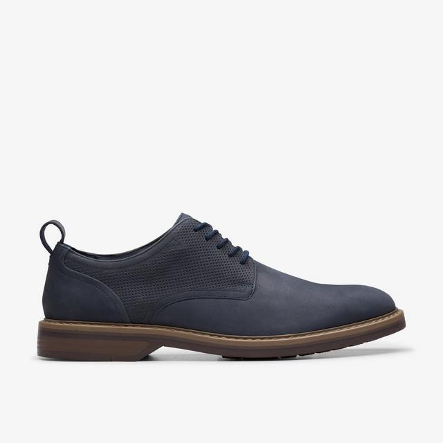 Clarks HOMBRES Aldwin Lace En Piel De Nobuk Azul Marino Aldwin Lace