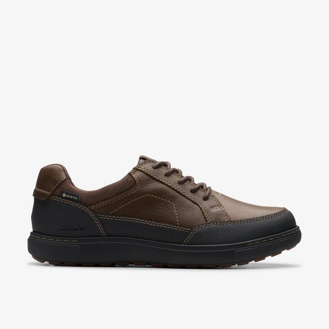 Clarks HOMBRES Mapstone Lo Gore-Tex de cuero marrón oscuro Mapstone Lo Gore-Tex