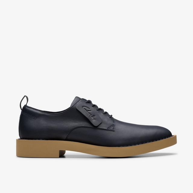 Clarks HOMBRES Martock Lace en cuero azul marino Martock Lace