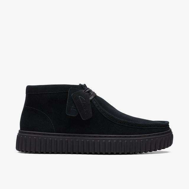 Clarks HOMBRES MUJERES UNISEXO Torhill Hi Ante negro Torhill Hi