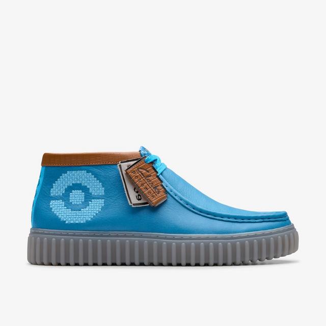 Clarks HOMBRES Pokémon x Clarks Torhill Explore en cuero azul Botas