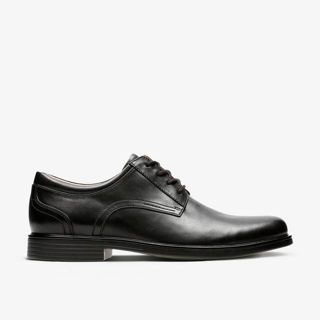 Clarks HOMBRES Un Aldric Lace Cuero Negro Un Aldric Lace