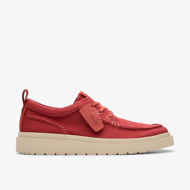 Clarks Mocasín Polden Para Hombre De Lona Roja Ninguno