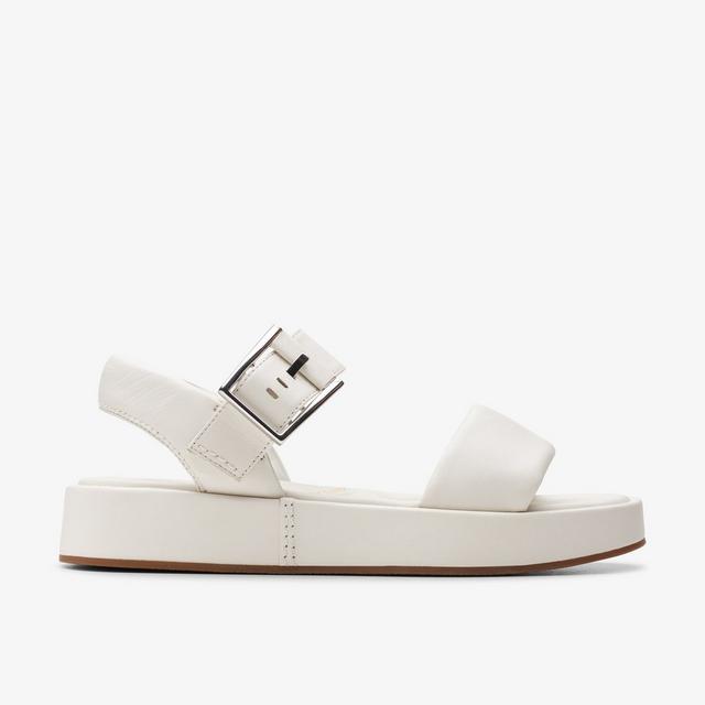 Clarks MUJERES Alda Strap Cuero blanco roto Alda Strap