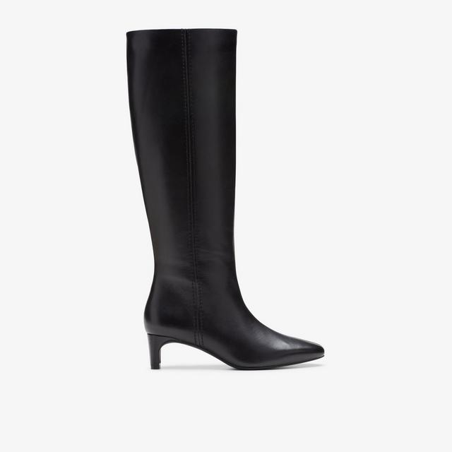 Clarks MUJERES Edina Tall en cuero negro Edina Tall