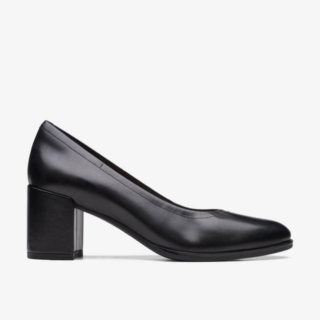 Clarks MUJERES Freva55 Court Cuero Negro Freva55 Court
