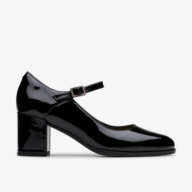 Clarks MUJERES Freva55 Strap En Charol Negro Freva55 Strap