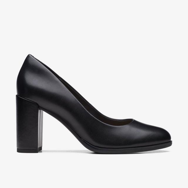 Clarks MUJERES Freva85 Court Cuero Negro Freva85 Court