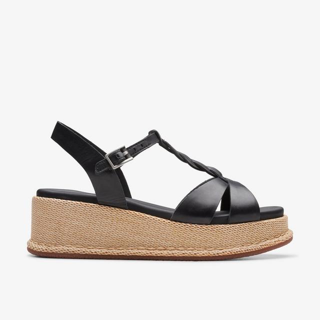 Clarks MUJERES Kimmei Twist Cuero Negro Kimmei Twist