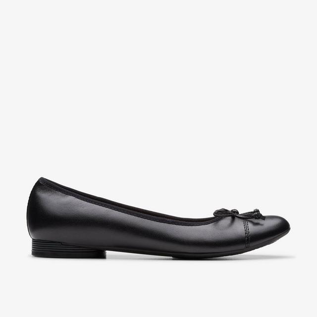 Clarks MUJERES Loreleigh Rae en cuero negro zapatos