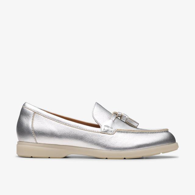 Clarks MUJERES Narini Edge en cuero color plata Narini Edge