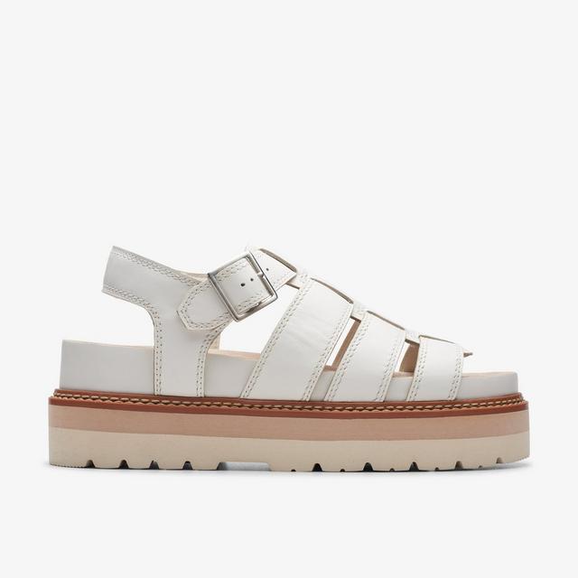Clarks MUJERES Orianna Twist Cuero blanco roto Orianna Twist