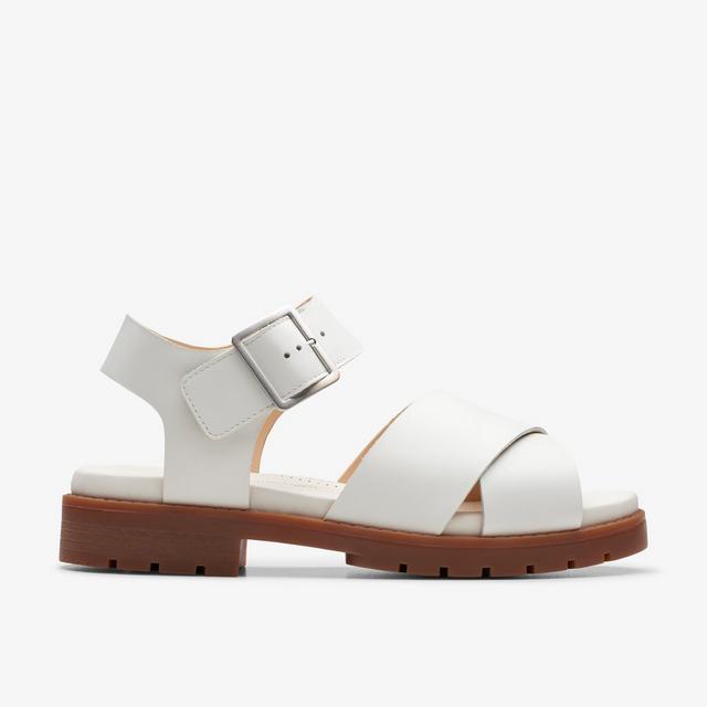 Clarks MUJERES Orinoco Cross Cuero Blanco Roto Orinoco Cross