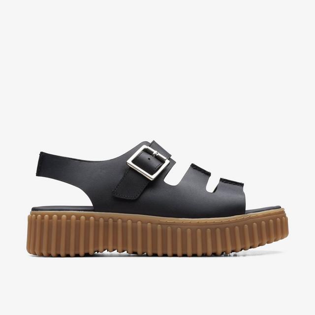 Clarks MUJERES Torhill Seam Cuero Negro Torhill Seam