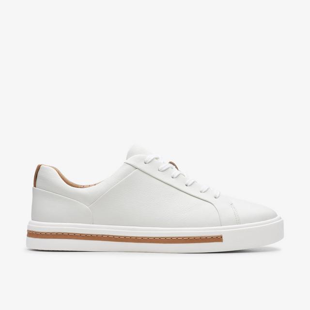 Clarks MUJERES Un Maui Lace Cuero Blanco Un Maui Lace
