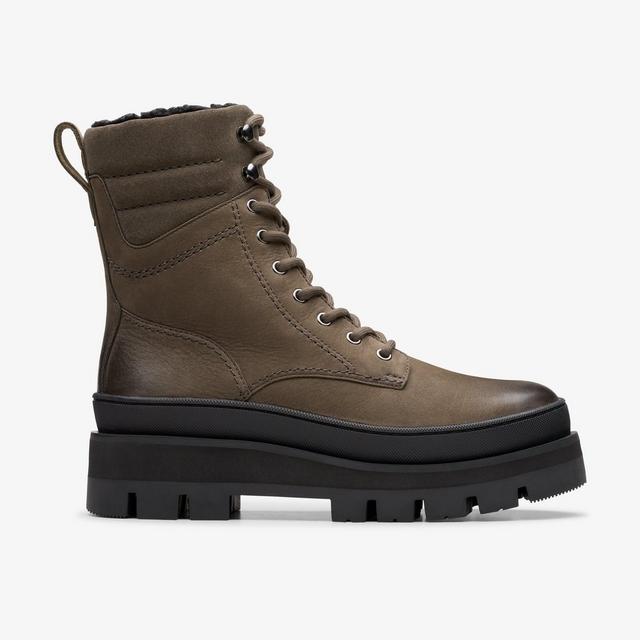 Clarks Orianna2 Hike de piel de nobuk con forro térmico en color gris Botas