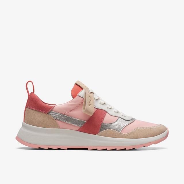 Clarks Zapatillas combinadas en melocotón pálido Dash Lite Jazz para mujer