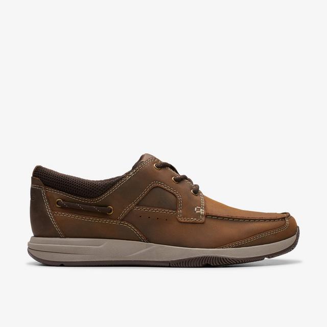 Clarks Zapatos De Cuero De Cera De Abejas Para Hombre Sailview Lace