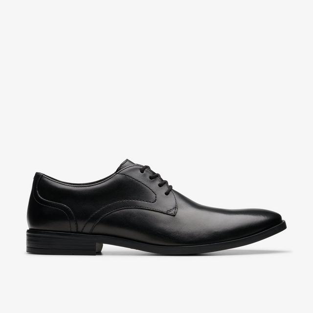 Clarks Zapatos De Hombre Brandon Lace De Cuero Negro