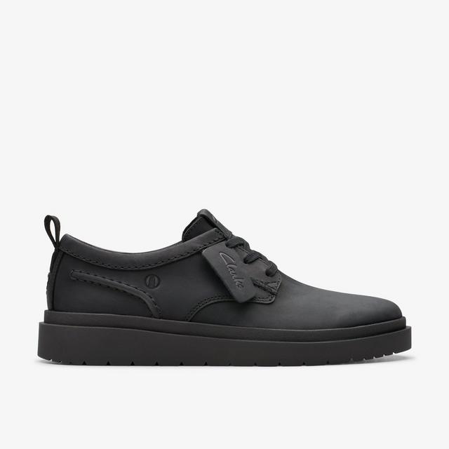 Clarks Zapatos de hombre Polden Lace de cuero negro Ninguno