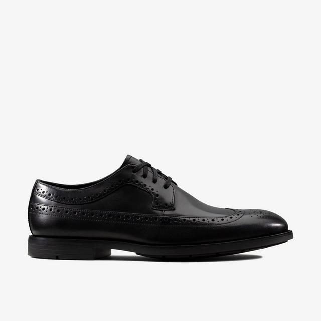 Clarks Zapatos De Hombre Ronnie Limit De Cuero Negro